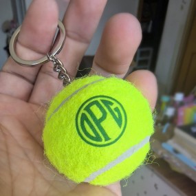 Porte-clés balle de tennis imprimé avec votre logo