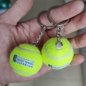 Porte-clés balle de tennis avec logo personnalisé
