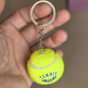 Porte-clés balle de tennis personnalisé avec logo